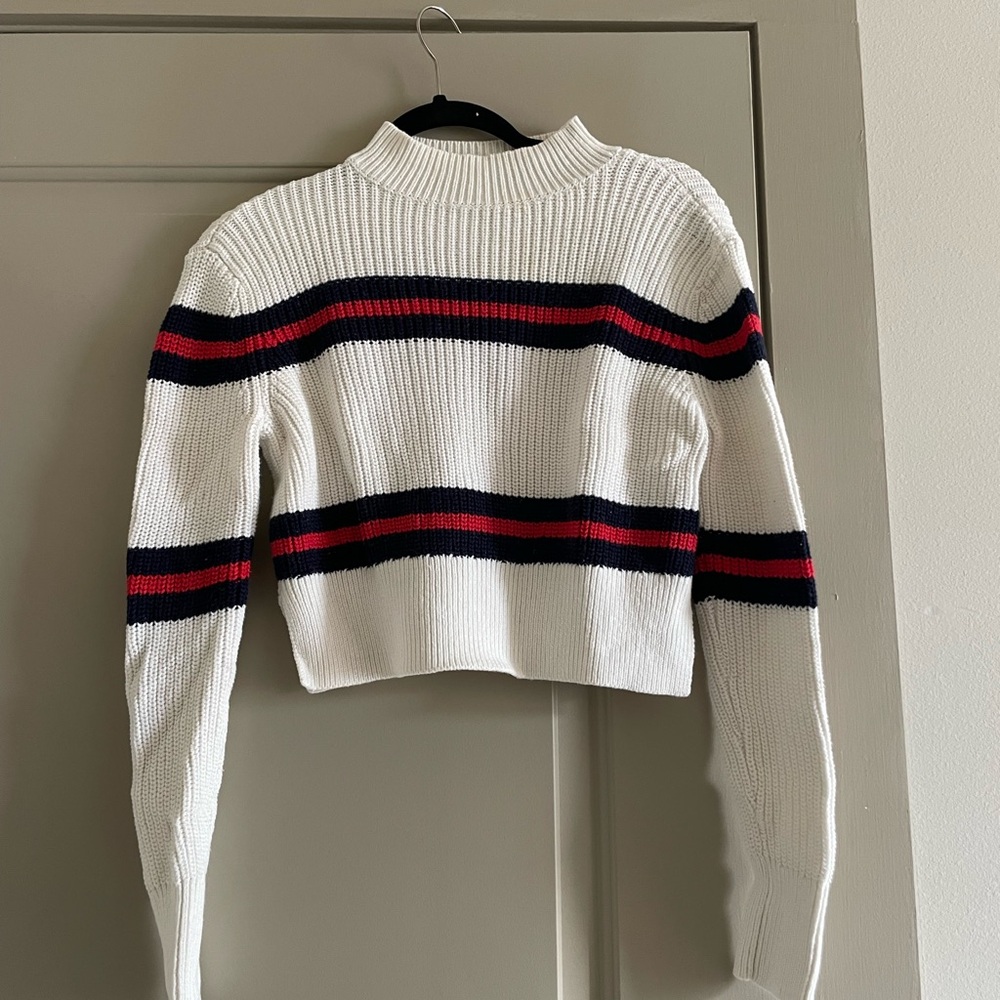 Striped White Sweater